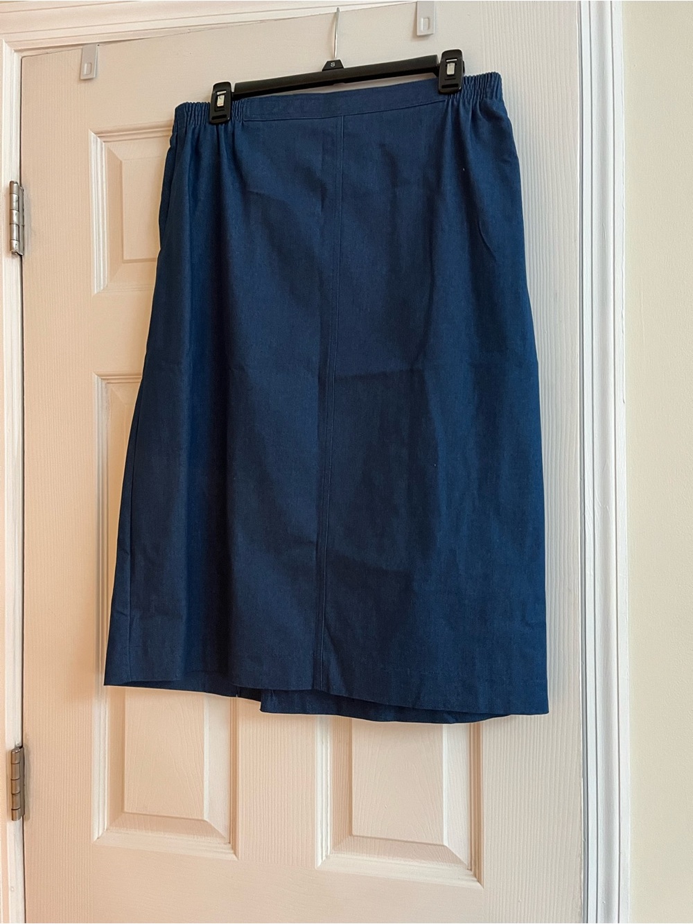 Alfred Dunner Navy Midi A-Line Skirt